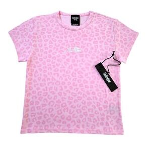 Civil Regime Thorns With Grace Baby Tee Pink Cheetah CRWW029-1636-618-L Womens L